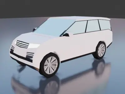 Low Poly SUV car Free 3D model