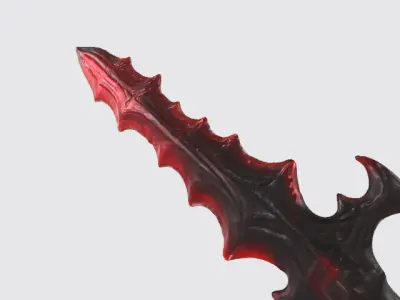 Evil red sword 3D model