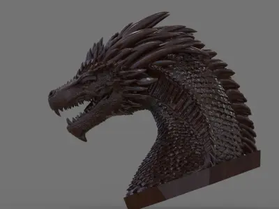 dragon head Free 3D print model