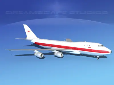 Boeing 747-100 TWA 1 3D model