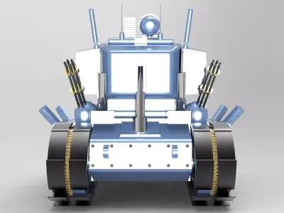 Metal Slug Tank Low-poly 3D model