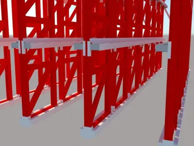 Drive in rack system 3D model