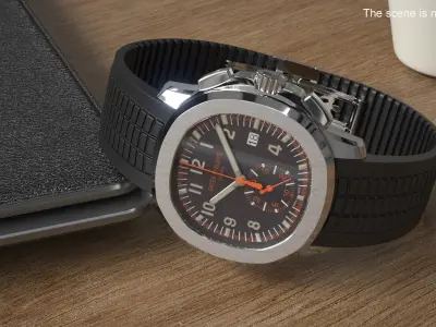  Elegant Wristwatch Patek Philippe Aquanaut Black 