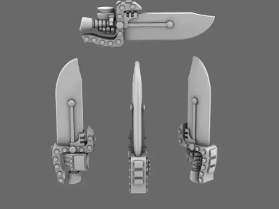 Cyber Samurai Butterfly Style Electro Sword LEFT 3D print model
