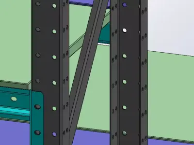 Storage Rack - Racking System - Industrial Shelving 3D model