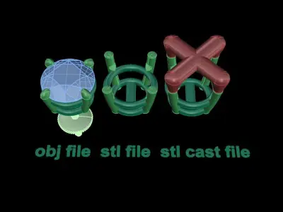 4-Prong Solitaire Earring 6MM 3D print model