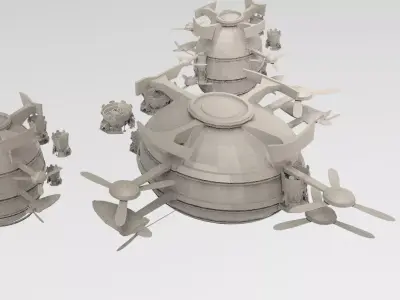 Massive Zeppelin Juggernaut Top 3D model
