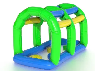 Modular inflatable water park MONKEY HANDER Low-poly 3D model