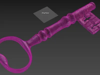 Vintage Key 3D model purchase