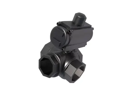 pneumatic actuator - Actuated Valve Double Acting 3D print model buy
