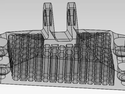 GE Jet Engine Bracket Free 3D model purchase