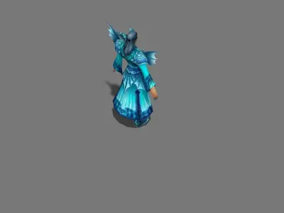 With fish  smart genius  The fins installed Low-poly 3D model