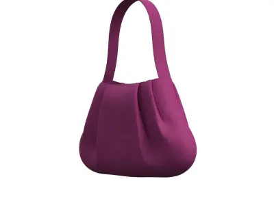Purple Nylon Mini Pleats Bag 3D model
