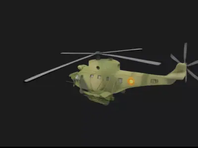 Military Helicopter 3D Model 3D model