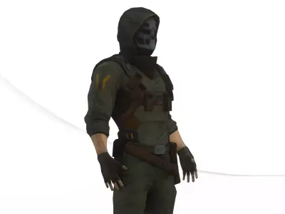 Urban Soldier Modern Tactical Combat 3D Model Low-poly 3D model
