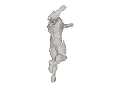 Superhero concept 3D model 2