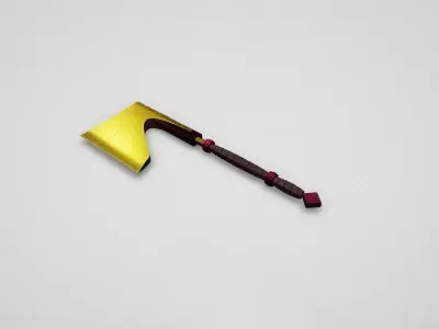 Game asset Luxurious Gold Blade Weapon 3D model