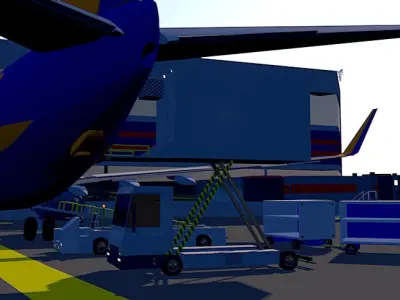 Airport Catering Truck Low-poly 3D model by bixballpark