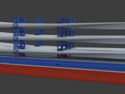  Heavy Load Carrier Ship 3D model Low-poly 3D model