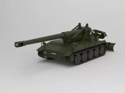 M110 howitzer 3D model purchase