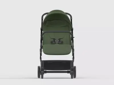 Baby stroller 3D model 3D model 18