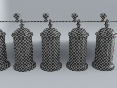 Italian Coffee Grinder LOD Low-poly 3D model