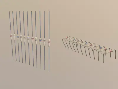Resistor Low-poly 3D model
