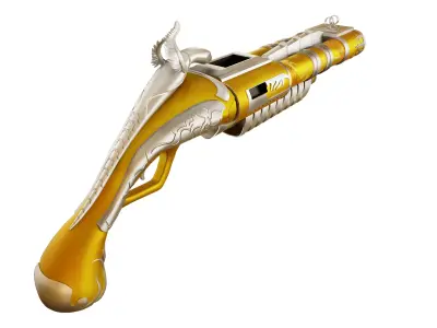 Antique fantasy shotgun   3D model