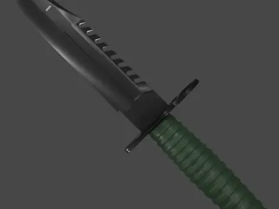 Military Bayonet knife Free low-poly 3D model
