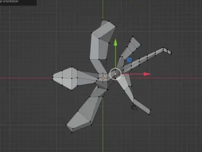small reptile Low-poly 3D model