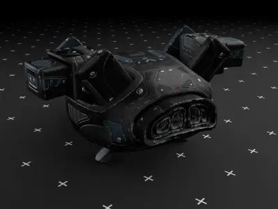 Stealth Drone Low-poly 3D model