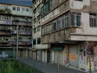 Back Street 2 Free low-poly 3D model
