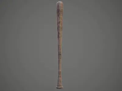 Baseball bat Six pack  Low-poly 3D model