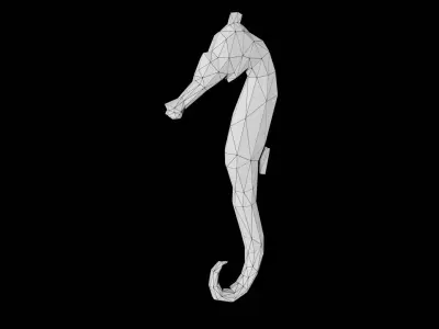 Low Poly Seahorse 3D model