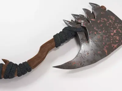 Battle Axe 3D model 13