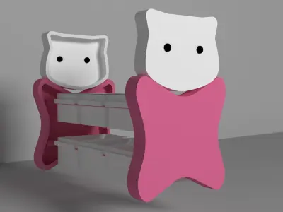 furniture cupboard Low-poly 3D model