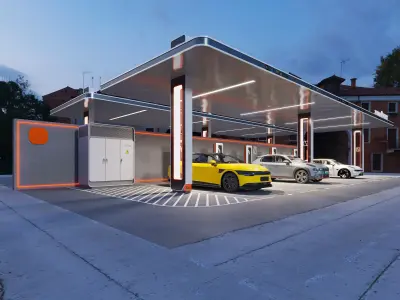 Electric vehicle charging station 3D model purchase