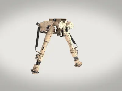 Bipod Two Texture sets Low-poly 3D model