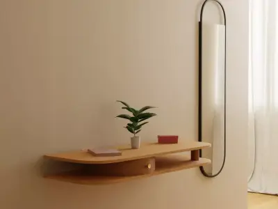 Wall Mounted Table Free low-poly 3D model