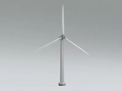 laos Wind Turbine 3D model