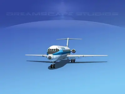 Douglas DC-9-30 Eastern 1 3D model