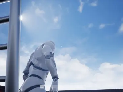 Ladder robot Free low-poly 3D model