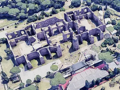 Baths of Caracalla Low-poly 3D model