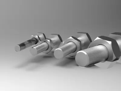 Nut  Bolts Free 3D model