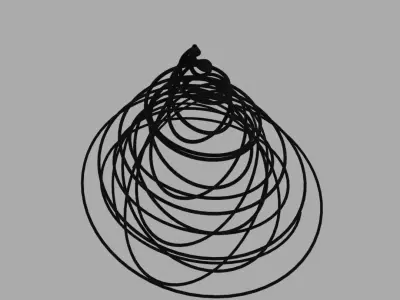 spiral abstract 3D model