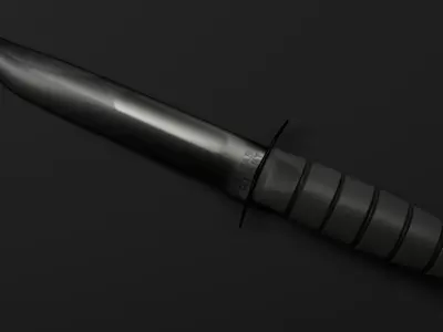 K-Bar Knife sword Low-poly 3D model