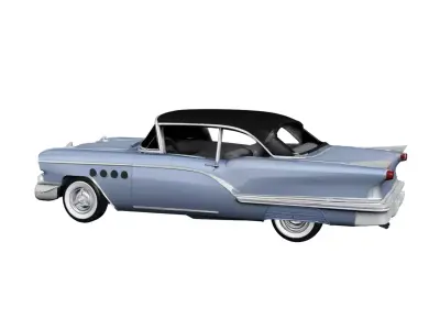 1958 Classic American Car  Vintage Luxury Sedan 3D model