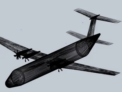 Twin Elevator Tail Airplane Design 3D print model