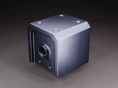 Mechanical - Guard Cover square Low-poly 3D model