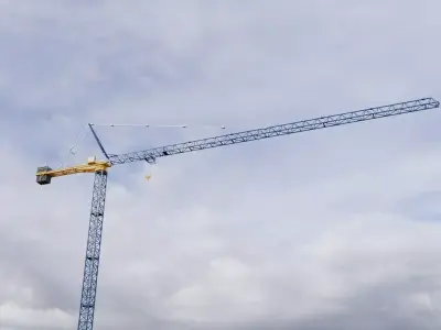 Construction Crane 2 - Hammerhead Tower Crane 3D model